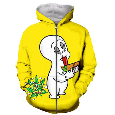 Image of 3D Printed Long Sleeves Sweatshirts - BoB Marley Weeds Blunts Hoodies