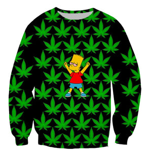 3D Printed BoB Marley Weeds Blunts Long Sleeves Hoodies