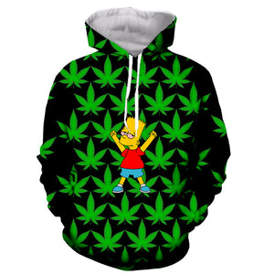 3D Printed BoB Marley Weeds Blunts Long Sleeves Hoodies