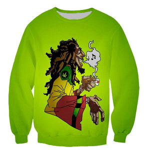 3D Printed Long Sleeves BoB Marley Weeds Blunts Hoodies