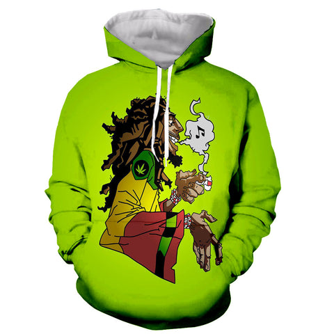 Image of 3D Printed Long Sleeves BoB Marley Weeds Blunts Hoodies