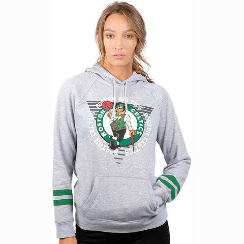 Image of NBA Boston Celtics Stripes Fleece Pullover Hoodie Sweatshirt