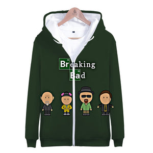 Breaking Bad Fashion 3D Zipper Hooded Sweatshirt