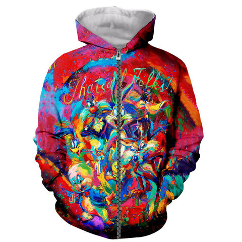 Image of Bugs Bunny Funny New Fashion Long Sleeves 3D Print Hoodies