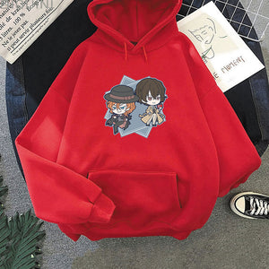 Japanese Anime Bungo Stray Dogs Hoodie Chuuya Nakahara Dazai Hoody Hip Hop Long Sleeve Sweatshirts