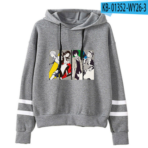 Image of Bungo Stray Dogs Hoodies Casual Oversized Cartoon Hoodies Pullover Sweatshirts