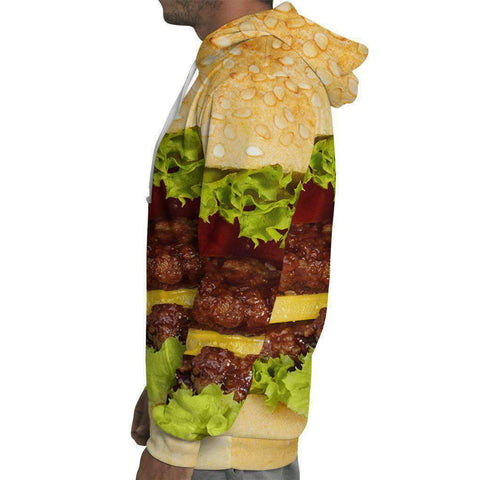 Image of Burger 3D Printed Hoodie