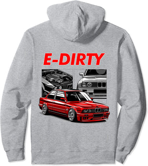 E30 Stanced Turbo Euro Car Pullover Hoodie