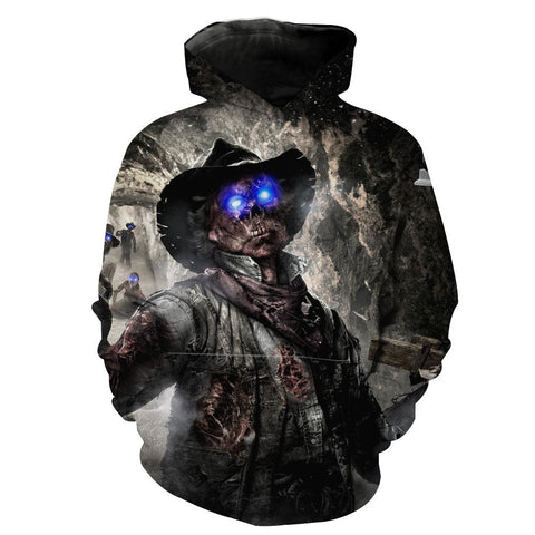 Image of Call of Duty Zombies Hoodies - Pullover Black Ops Zombie Black Hoodie