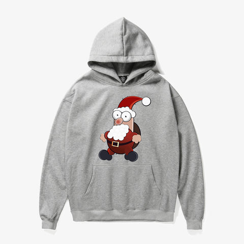 Image of Christmas Hoodies - Super Cute Happy Santa Claus Cartoon Style Icon 3D Fleece Hoodie
