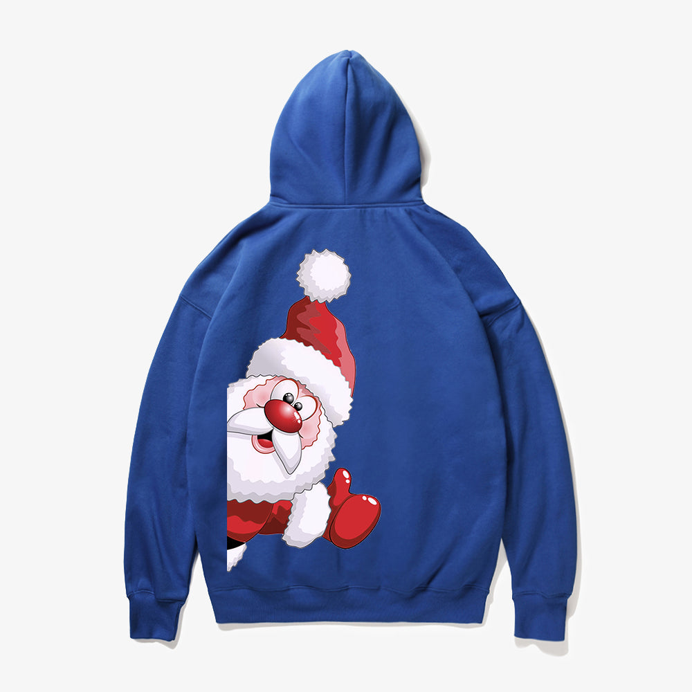 Christmas Hoodies - Naughty Santa Claus Cartoon Style Cute Icon 3D Fleece Hoodie