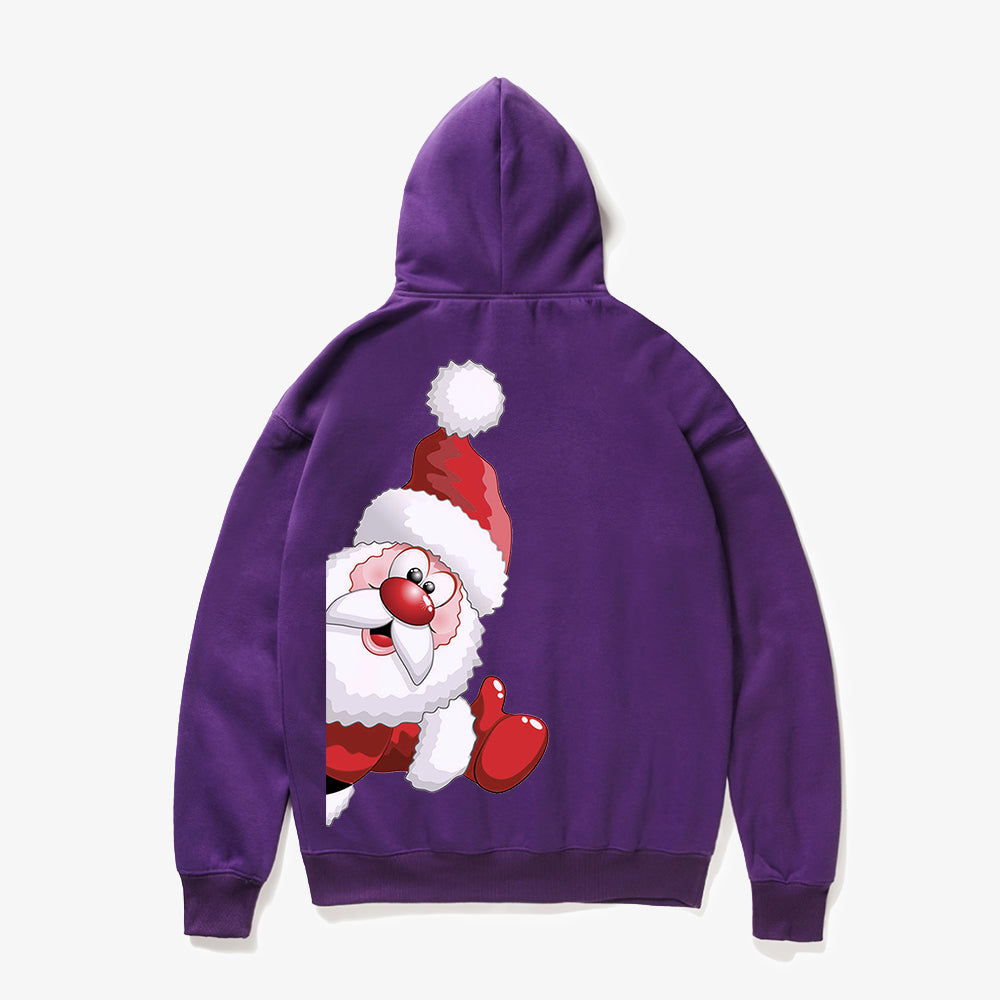 Christmas Hoodies - Naughty Santa Claus Cartoon Style Cute Icon 3D Fleece Hoodie