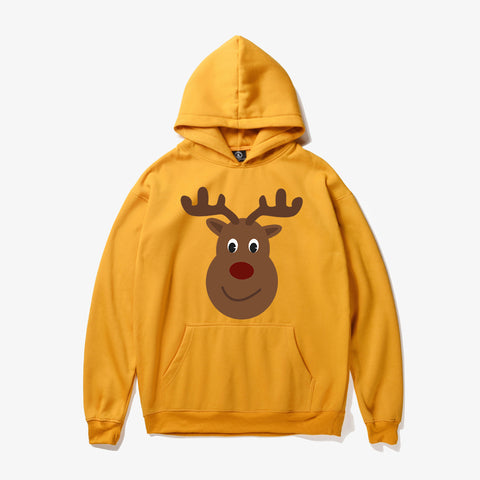 Image of Christmas Hoodies - Super Cute Christmas Deer Cartoon Style Icon 3D Fleece Hoodie