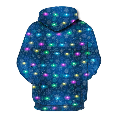 Image of Christmas Hoodies - Snowflake Light 3D Hoodie
