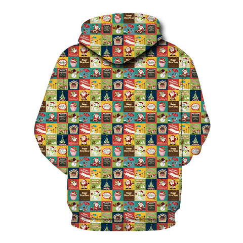 Image of Christmas Hoodies - Cartoon Character Pattern 3D Hoodie