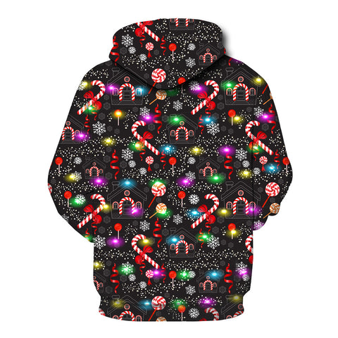Christmas Hoodies - Candy Snowflake 3D Hoodie