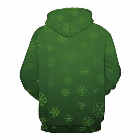 Image of Christmas Hoodies - Super Funny Christmas Cat Icon Cute Green 3D Hoodie