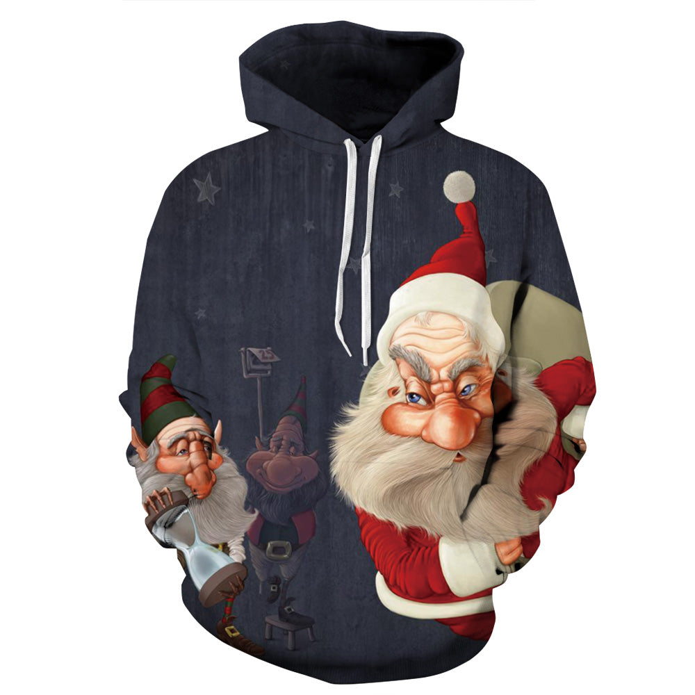 Christmas Hoodies - Funny Santa Claus Icon Super Cute 3D Hoodie