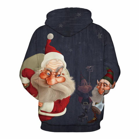 Image of Christmas Hoodies - Funny Santa Claus Icon Super Cute 3D Hoodie