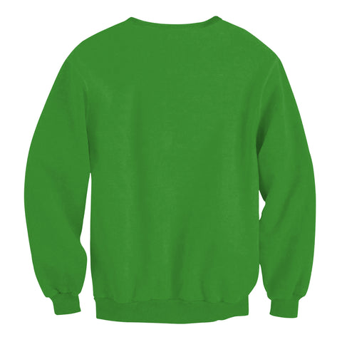 Image of Christmas Sweatshirts - Funny Santa Icon Cool Green 3D Sweatshirt