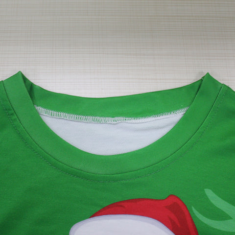 Image of Christmas Sweatshirts - Funny Santa Icon Cool Green 3D Sweatshirt
