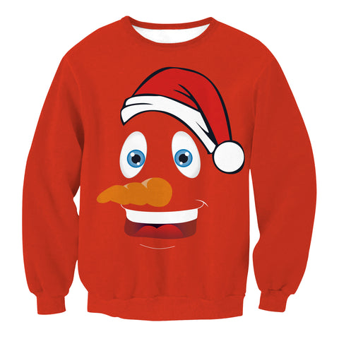 Image of Christmas Sweatshirts - Super Cool Smiley Face Icon 3D Sweatshirt