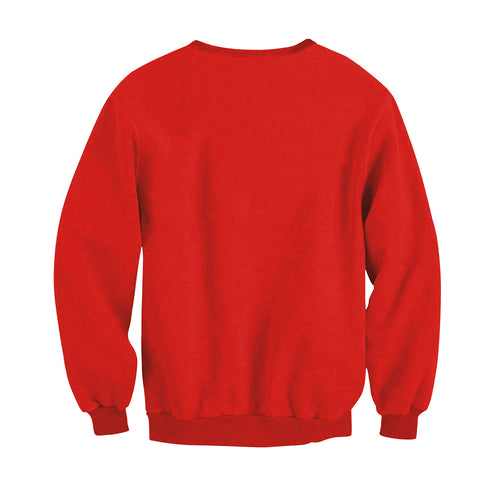 Image of Christmas Sweatshirts -  Super Cute Funny Cartoon Icon Red 3D Sweatshirt