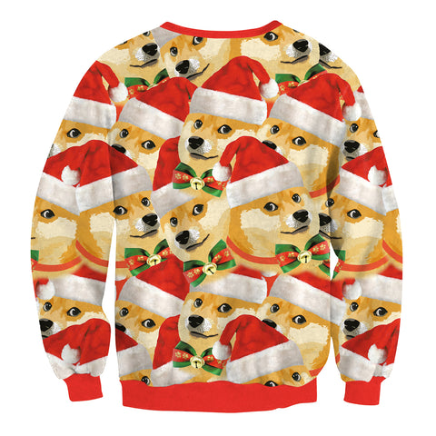 Image of Christmas Sweatshirts - Christmas Funny Dog Icon Cute 3D Sweatshirt