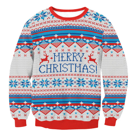 Image of Christmas Sweatshirts - Merry Christmas Icon Super Cute 3D Sweatshirt