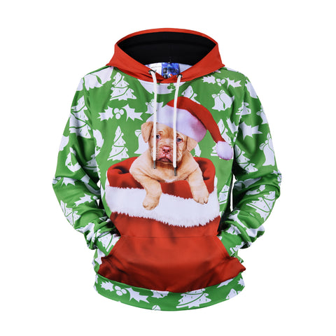 Image of Christmas Hoodies - Super Cute Christmas Dog Icon 3D Hoodie