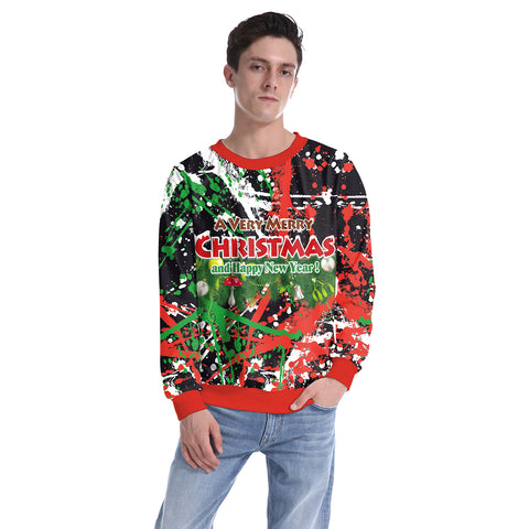 Image of Christmas Sweatshirts - Christmas Colourful Icon Cute 3D Sweatshirt