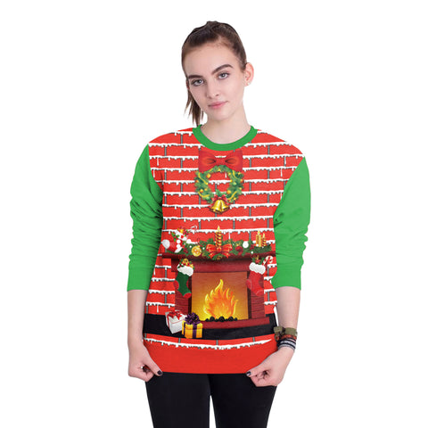Image of Christmas Sweatshirts - Happy Christmas Bell Icon Great 3D Sweatshirt