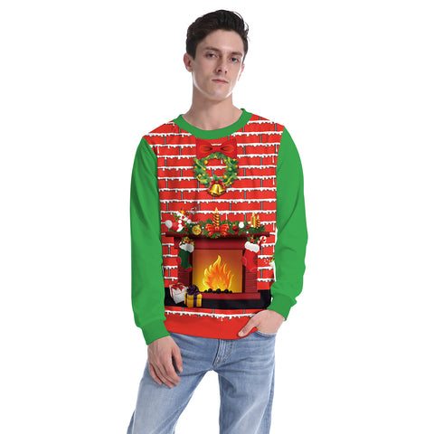 Image of Christmas Sweatshirts - Happy Christmas Bell Icon Great 3D Sweatshirt