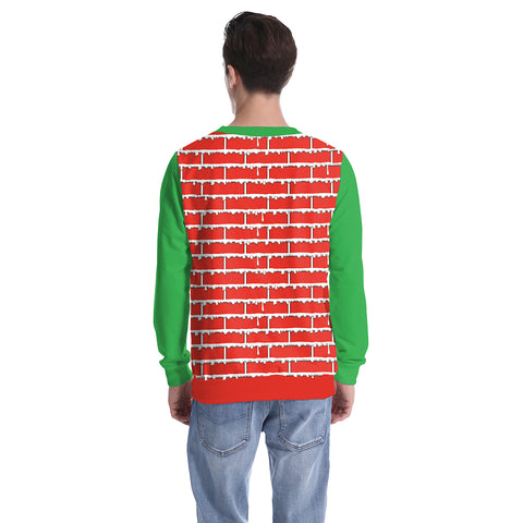 Image of Christmas Sweatshirts - Happy Christmas Bell Icon Great 3D Sweatshirt