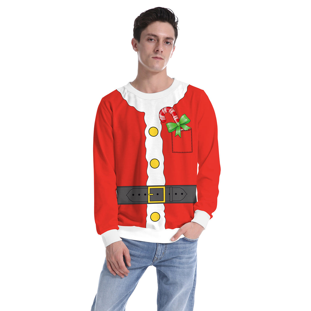 Christmas Sweatshirts - Santa Claus Cosplay Icon Super Cool Red 3D Sweatshirt