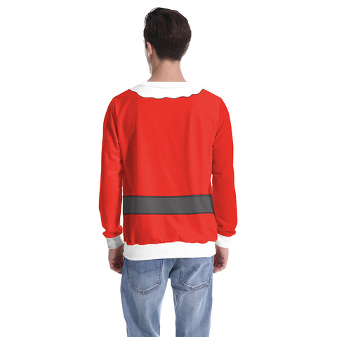Image of Christmas Sweatshirts - Santa Claus Cosplay Icon Super Cool Red 3D Sweatshirt