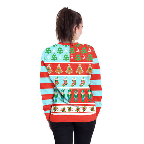 Image of Christmas Sweatshirts - Super Cute Christmas Icon 3D Sweatshirt