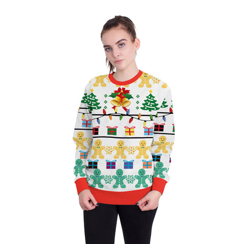 Image of Christmas Sweatshirts - Christmas Funny Cartoon Characters Icon 3D Sweatshirt