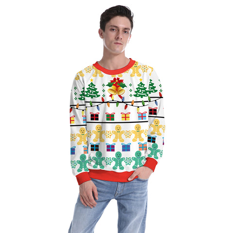 Image of Christmas Sweatshirts - Christmas Funny Cartoon Characters Icon 3D Sweatshirt