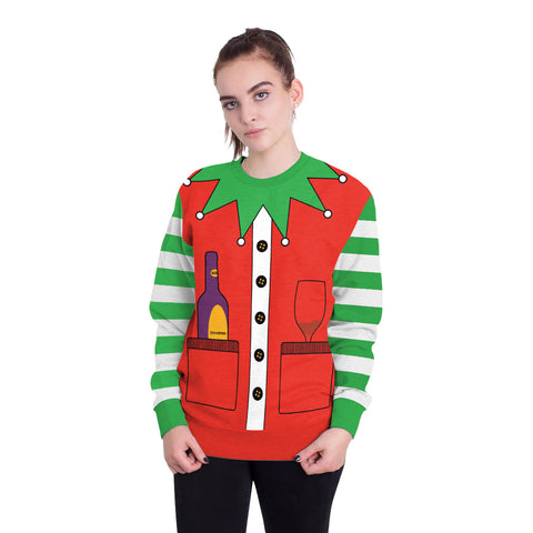 Image of Christmas Sweatshirts - Red Christmas Clown Cosplay Icon Cute 3D Sweatshirt