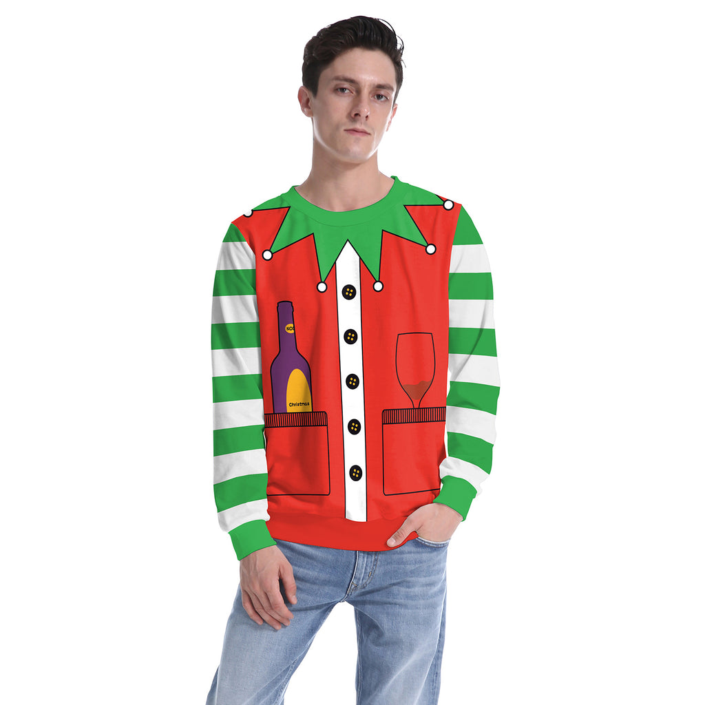 Christmas Sweatshirts - Red Christmas Clown Cosplay Icon Cute 3D Sweatshirt