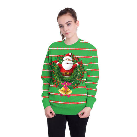 Image of Christmas Sweatshirts - Super Cute Santa Claus Cartoon Style Icon 3D Sweatshirt