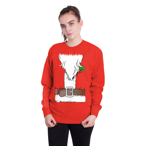 Image of Christmas Sweatshirts - Red Santa Claus Cosplay Icon Cute 3D Sweatshirt