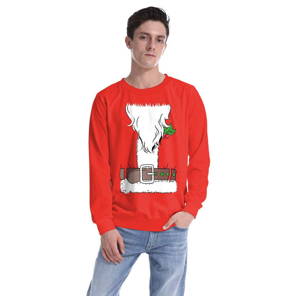 Christmas Sweatshirts - Red Santa Claus Cosplay Icon Cute 3D Sweatshirt