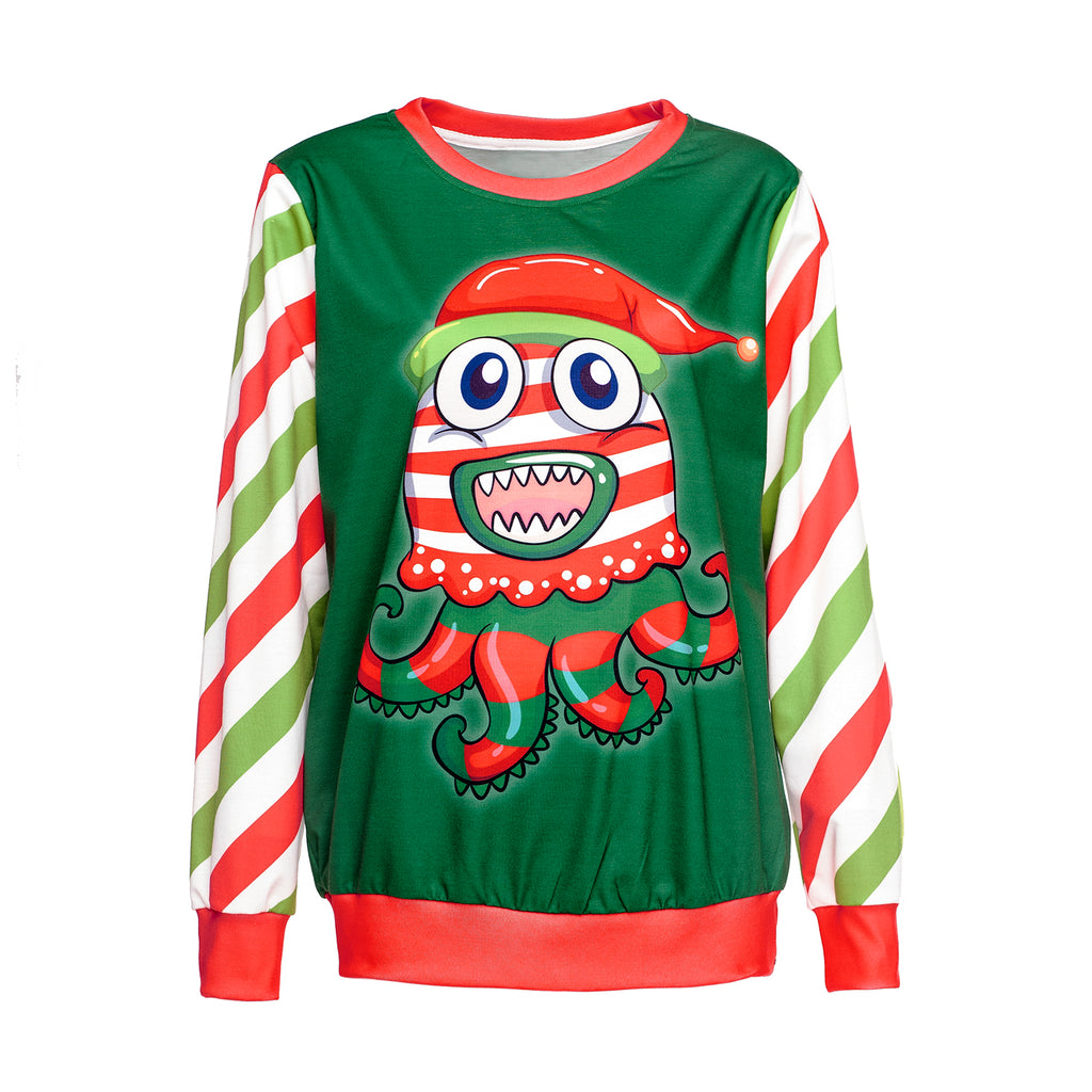 Christmas Sweatshirts - Christmas Octopus Icon Super Cute 3D Sweatshirt