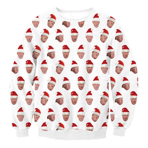 Christmas Sweatshirts - Super Funny Celebrity Icon Cute White 3D Sweatshirt