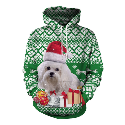 Image of Christmas Hoodies - Christmas Dog 3D Hoodie