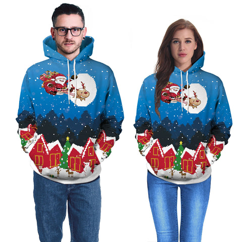 Image of Christmas Hoodies - Santa Claus Giving Christmas Presents 3D Hoodie