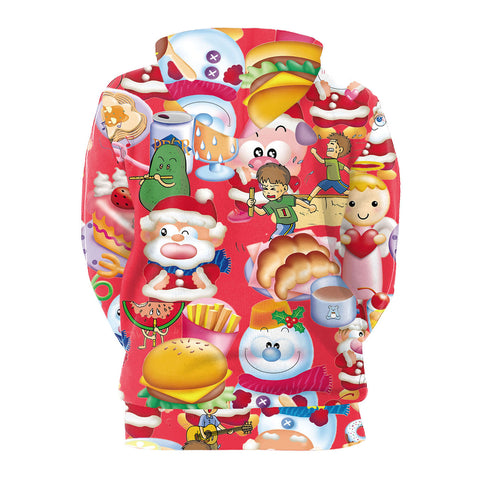 Image of Christmas Hoodies - Santa Claus Animated Character 3D Hoodie