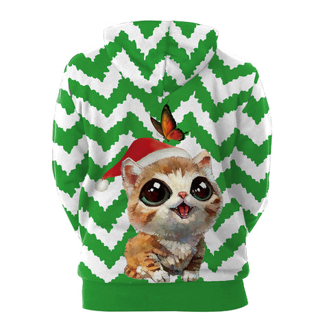 Image of Christmas Hoodies - Christmas Cute Kitten 3D Print Hoodie